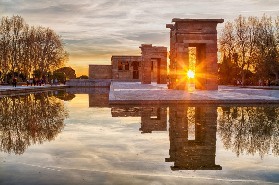 El mejor atardecer de España: El templo de Debod